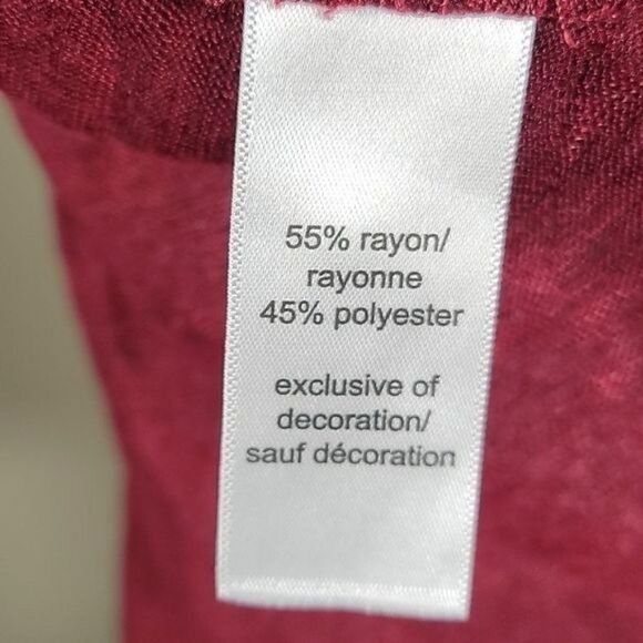 Maurices Burgundy Long Sleeve Top Sz S - Picture 6 of 7